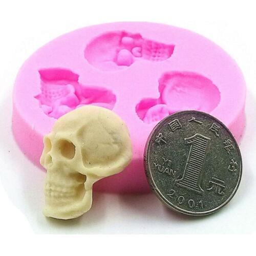 Skeleton Head Skull Silicone Mold Styling Candy Jelly Mould Fondant Halloween Cake Decorating Pastry Baking Tools T0604