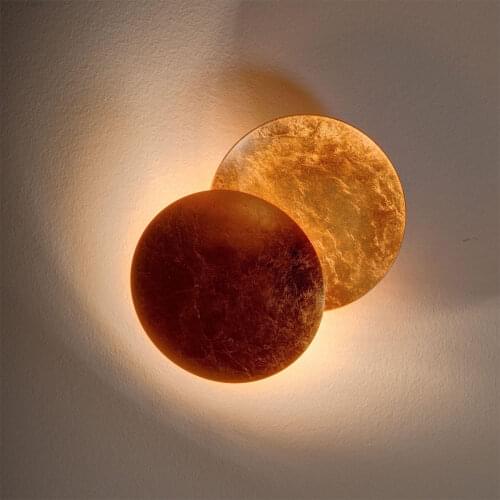 Solar Eclipse LED Wall Lamp For Bedroom Bedside Light Luxury Indoor Lighting Living Room Staircase Aisle Porch Luminaria Scone