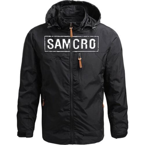Sons Of Anarchy SOA Samcro Zipper Hooded Style Custom Print Classic Men Warm Cardigan Zipper Jacket Hoodie Coat Sweatshirt