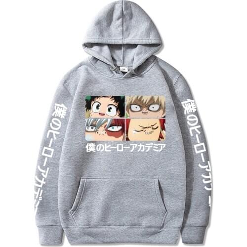 My Hero Academia Anime Manga Hoodie New Shoto Todoroki Bakugou Katsuki Ochaco Uraraka Nice Loose Sweatshirt Men Pullover Tops