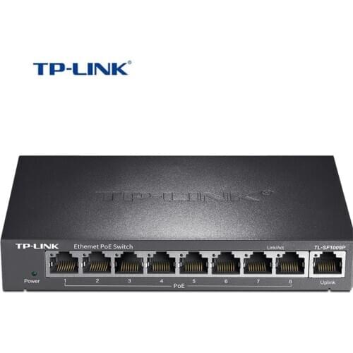 TP-Link 9 Port 10/100Mbps Fast PoE switch Power Over Ethernet IEEE802.3af Wireless AP For IP Camera (TL-SF1009P)