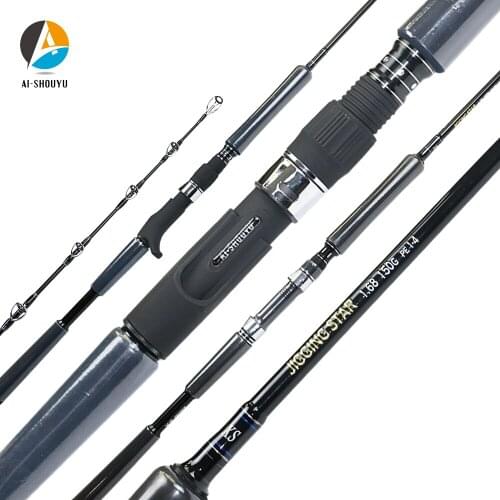 AI-SHOUYU Trout Carbon Fast Jigging Rod 1.5m 1.53m 1.6m 1.68m Saltwater Fishing Spinning Rod Casting Rod 150g 300g 350g 500g