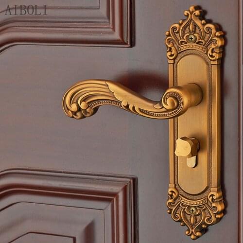 Vintage Retro Mortise Lock Interior Door Lock Latch Bedroom Lever Handleset