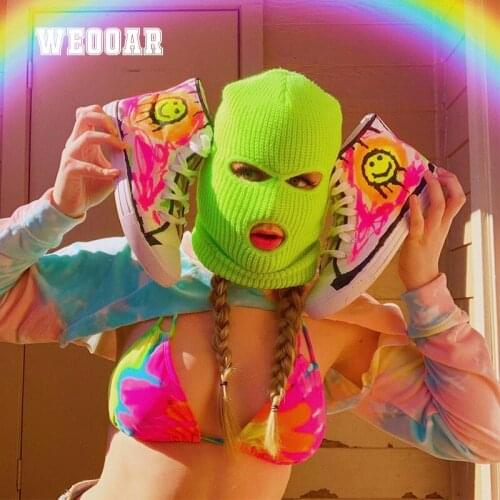 WEOOAR 2021 Balaclava Winter Hats for Women Men Skullies Beanies Hood Tactical CS Knitted Bonnet Motorcycle Cycling Ski Mask 214