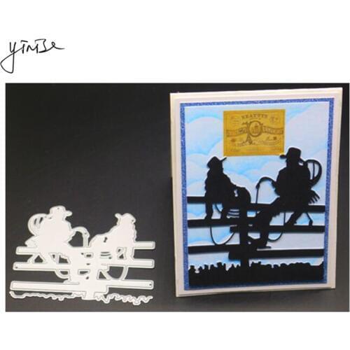 YINISE Metal Cutting Dies For Scrapbooking Stencils knigt EMBOSSING DIE CUT DIY Album Cards Decoration Embossing Folder Die Cuts