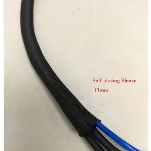 13mm Dia Open Structure Self-closing Braided Wrap Wire Cable Protection Sleeves,about 5 meters/lot