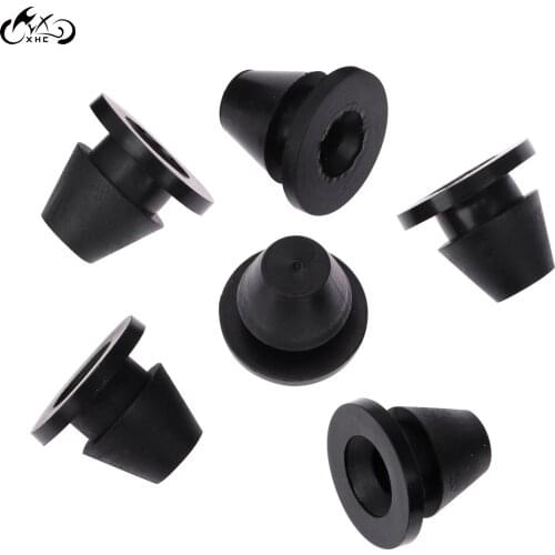 6Pcs Motor Rubber Side Cover Grommets Black For Harley Touring Road Electra Street Glide Road King Ultra Limited FLHTK FLHX