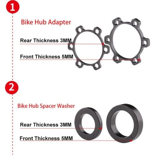 Bicycle Boost Hub Adapter Change 12x142 to 148 15x100 to 15x110 Bike Hub Spacer Washer 6 Bolt standard Thru Axle Conversi