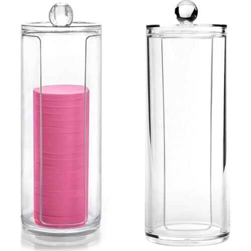 Acrylic Organizer Box Makeup Organiser Cotton Pads Holder Box Cosmetic Q-tip Storage Makeup Cotton Swabs Dispenser Container Box