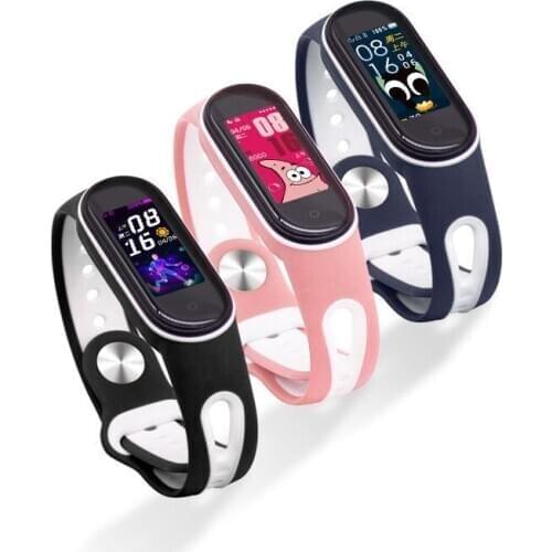 For Xiaomi Mi Band 6 Bracelet Two-tone Silicone Sports Watchband For Miband 5 6 NFC Sport Band Watch Wristband Replacement Strap