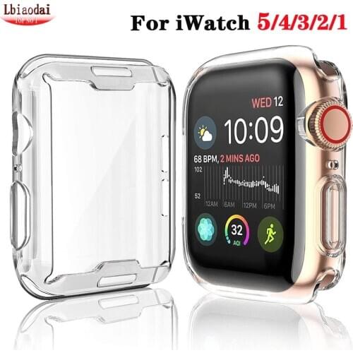 Cover For apple watch case 44mm/40mm iWatch 42mm/38mm Shell Accessories TPU bumper Screen protector apple watch serie 6 5 4 3 Se