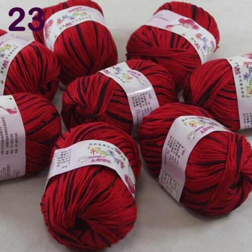 Color Optional 8 ballsX50g Cashmere Silk Velvet Children Hand Kintting Yarn Red Black 18-23