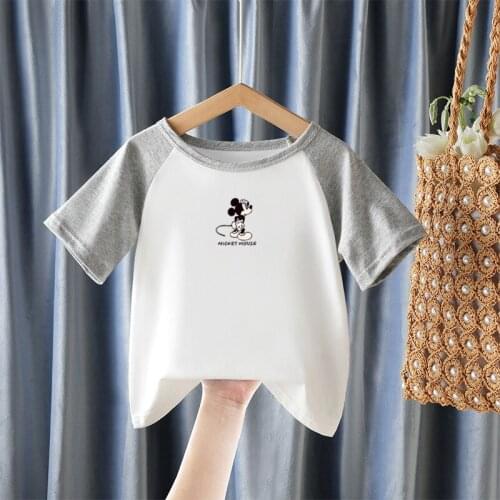 Baby Kids T Shirts Cartoon Minnie Mouse Printing Children Short Sleeve T-Shirts Girls Tops Kids Tshirts Tees Casual Costumes