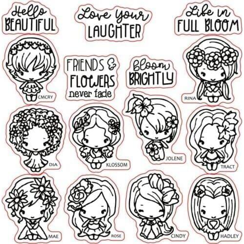 Girl Clear Stamp Or stamp for DIY Scrapbooking/Card Making/Kids Fun Decoration Supplies A403