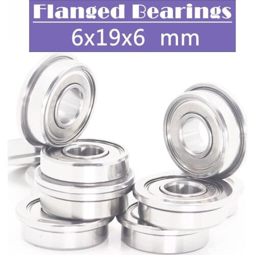 F626ZZ Flange Bearing 6x19x6 mm ABEC-1 ( 10 PCS ) Flanged F626 Z ZZ Ball Bearings