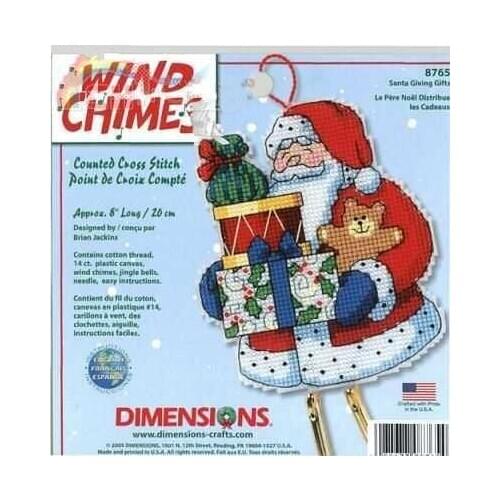 FF WY Top Quality Lovely Hot Sell Counted Cross Stitch Kit Wind Chime Santa Father Christmas Tree Ornament Ornaments Dim 08765