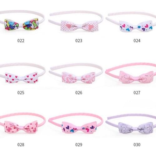 Hairbands Headbands Alice Hair Head Band Hoop Loving Heart Bows Girl Lady Fully Lined Ribbon Winding Headwear 50pcs FG119