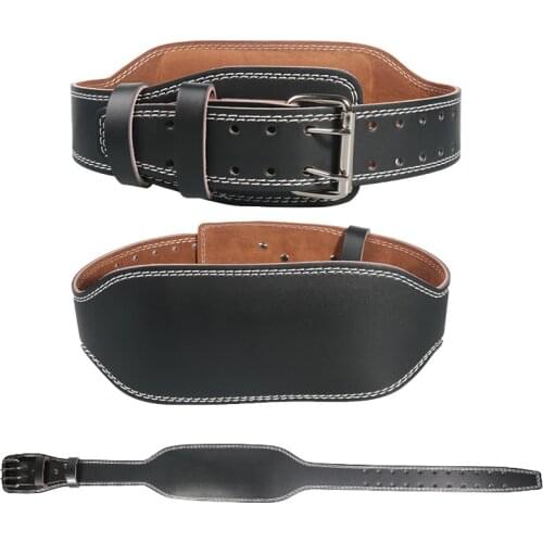 Man-made Leather Fitness Weight Lifting Squat Belt Safety Gym Waist Suppport Training Belt Back Supporting Protect Lumbar Power