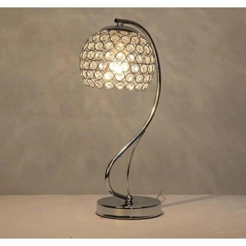 Supply Modern Concise Crystal Table Lamp Creative Restaurant Living Room led Lamp Romantic Bedroom Bedside Desk Lamp Wholesal