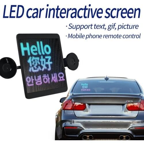 Mobile phone Control wifi Communication Ultra-thin Changeable Monochrome Or Rgb full Color Led car Sign