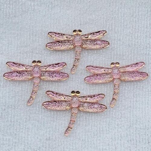 Fashion Muticolor Flat Back Resin Dragonfly Acrylic Animal Jewelry Costume Decoration 31*45mm 8pcs -B634