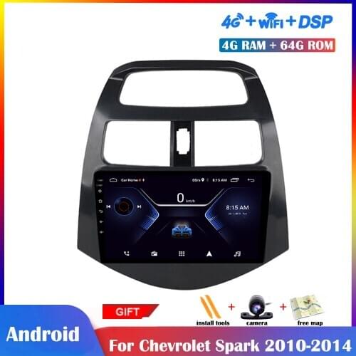 10.1 inch Android Multimedia Player For Chevrolet Spark 2010-2014 Car Radio Stereo Navigation DSP Touch IPS Screen Bluetooth