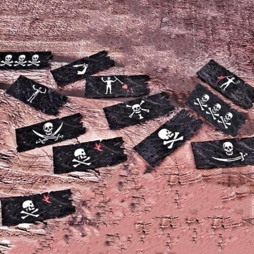 10 Pirate Flag Embroidery Patch 18th Century Golden Age Top Tactical Chapter Outdoor Cool Skull Badges For Clothes Backpack Vest