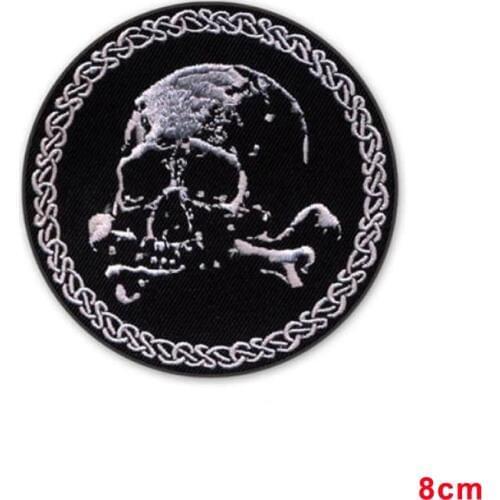 New arrive SKULL BONES CROSSBONES EMBROIDERED IRON-ON PATCH REALISTIC EMBLEM