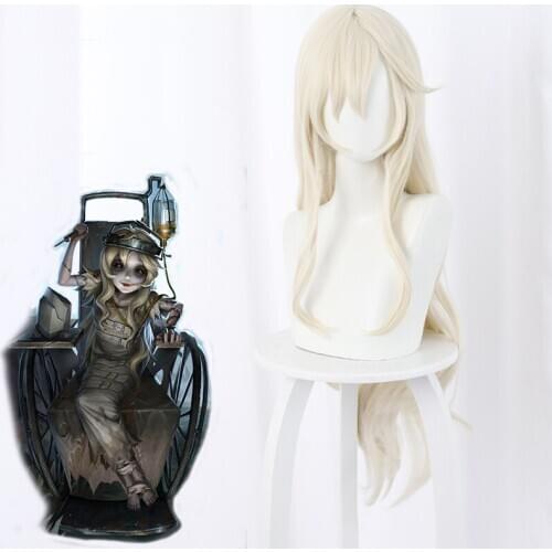 Game Identity V Cosplay Wigs Sculptor Galatea Cosplay Wig Original Skin Synthetic Wig Yellow Long Curly Hairs Cosplay Accessory
