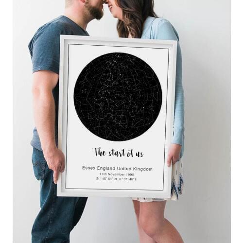 Personalized Moon Phase Keepsake Gift Moon by Date Canvas Paintings Poster Print Wall Art Pictures Bedroom Home Nursery Decor