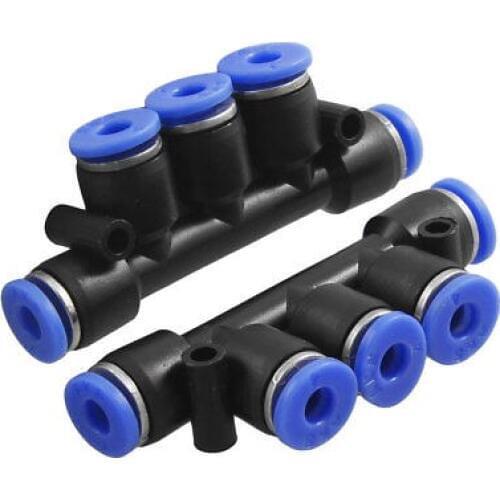 Pneumatic 5 Way 4mm to 4mm One Touch Quick Fittings 2 Pcs