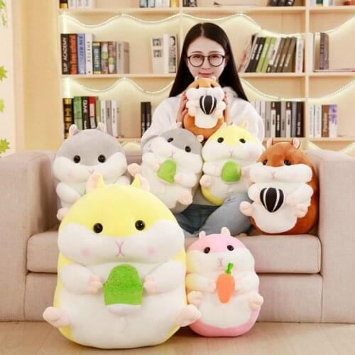 20/30/40cm Hamster Pillow Down Cotton Plush Toy Soft Stuffed Doll Cushion Cartoon Cute Gifts For Child Kid Christmas Gifts