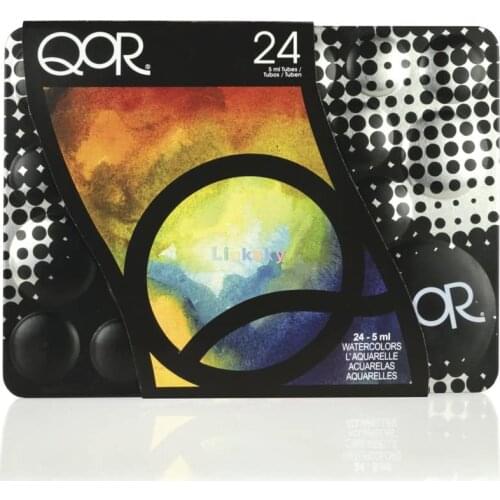 QoR Watercolor, Made by Golden Artist Paints, 24 Color Set of 5ml Tubes, creates vibrant, intense colors ,Art supplies