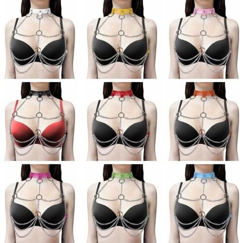 Adjust Handmade PU Leather Harness Belts Body Bondage Straps Chest Stylish Accessorie Bdsm Rave Wear Punk Gothic Harness Fashion