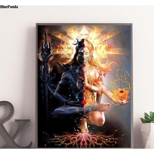 Shiva Dark And Light Canvas Prints Picture Modular Paintings For Living Room Poster On The Wall Home Decor