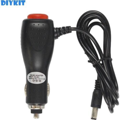 DIYKIT 5.5 x 2.1mm DC10V to DC24V Input Car Charger Power Adapter DC12V Output for Car Camera Car Monitor Intercom