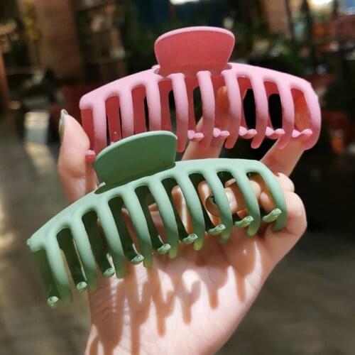 Women Girls Cute Matte Claws Large Shower Hair Grab Sweet Headband Hair Clips Fashion Hair Accessories