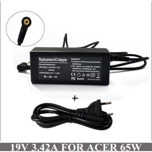 19V 3.42A AC Adapter Laptop Power Charger For Acer Aspire One D255-2301 D255-2256 D255-1134 4339-2618 AS7741Z-5731 4530-5267