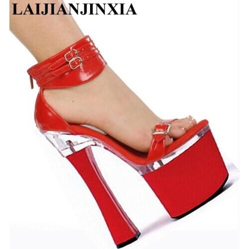 LAIJIANJINXIA Women Sandals 2016New Arrival Sexy Ankle Straps Gladiator Sandals High Heels Platform Summer Shoes Crystal Shoes