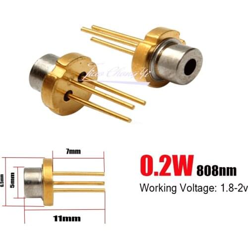0.2W Metal 808nm LED 200mW Infrared IR Laser Diode LD TO-18 / 5.6mm light-emitting diode DIP