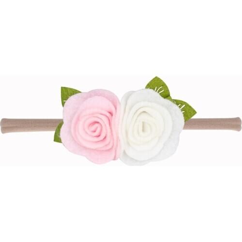 10Pcs Baby Nylon Headband Childrens Bow Headdress Champagne Color Headwear European And American Baby Girls Hair Accessories