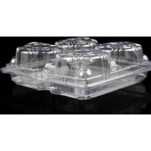 1000pcs/lot 18cmx17cmx5cm Automatic buckle transparent baking plastic packaging boxes egg tart trays Plastic