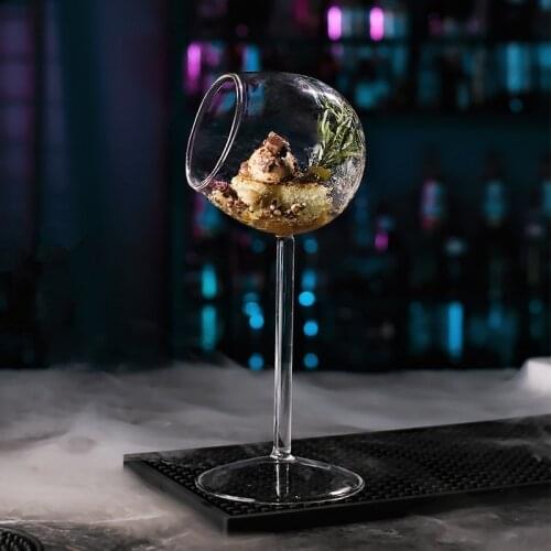 2pcs Creative Molecular Cocktail Glass Transparent Whiskey Martini Wine Glass Personality Dessert Cup Goblet Bar Party Drinkware
