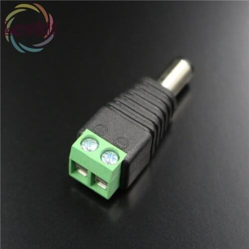 5pcs male Connector Plugs Jack For 5050 / 3528 SMD LED Strip sigle color Light DC Power Supply AC Adapter Plug Cable Retail