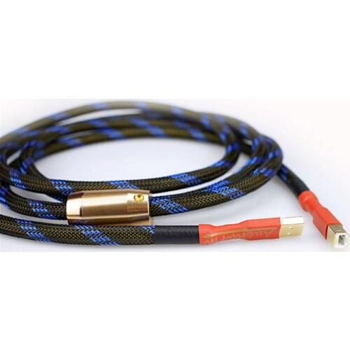 Audiophile Aucharm Copper Plated Silver USB Audio Digital Cable -1.5M
