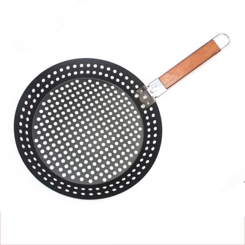 Household Pizza Pans With Holes Breathable Non-stick Professional Baking Tray For Restaurant Home Grill Barbecue Baking Tools