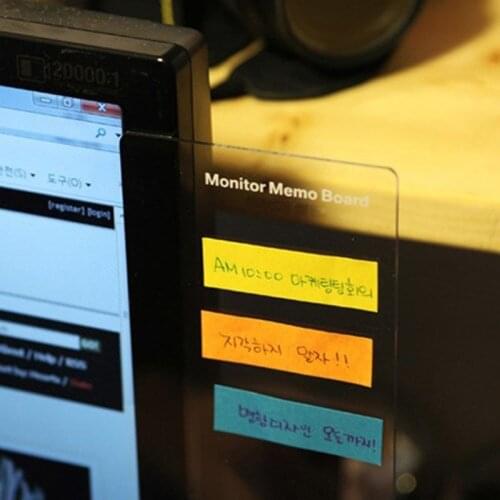 1PC Message Memo Board PC Screen Computer Monitors Side Panel Planner Writing Record Message Board Remind Memo Pad