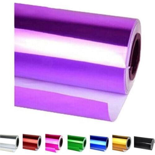 Chrome Mirror Vinyl Film Wrap Sticker Decal Stretchable Reflective 152x20cm gold