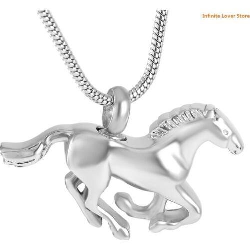 IJD10072 Cheap Price Wholesale!!Stainless Steel Horse Cremation Urn Pendant for Pet Keepsake Memorial Jewelry for Children