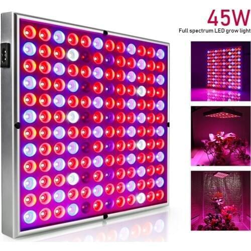 144LEDS Led Grow Light Full Spectrum 45W UV IR Leds Panel Growing Lamp For Indoor Seed Flowers Seedling Grow Cultivation